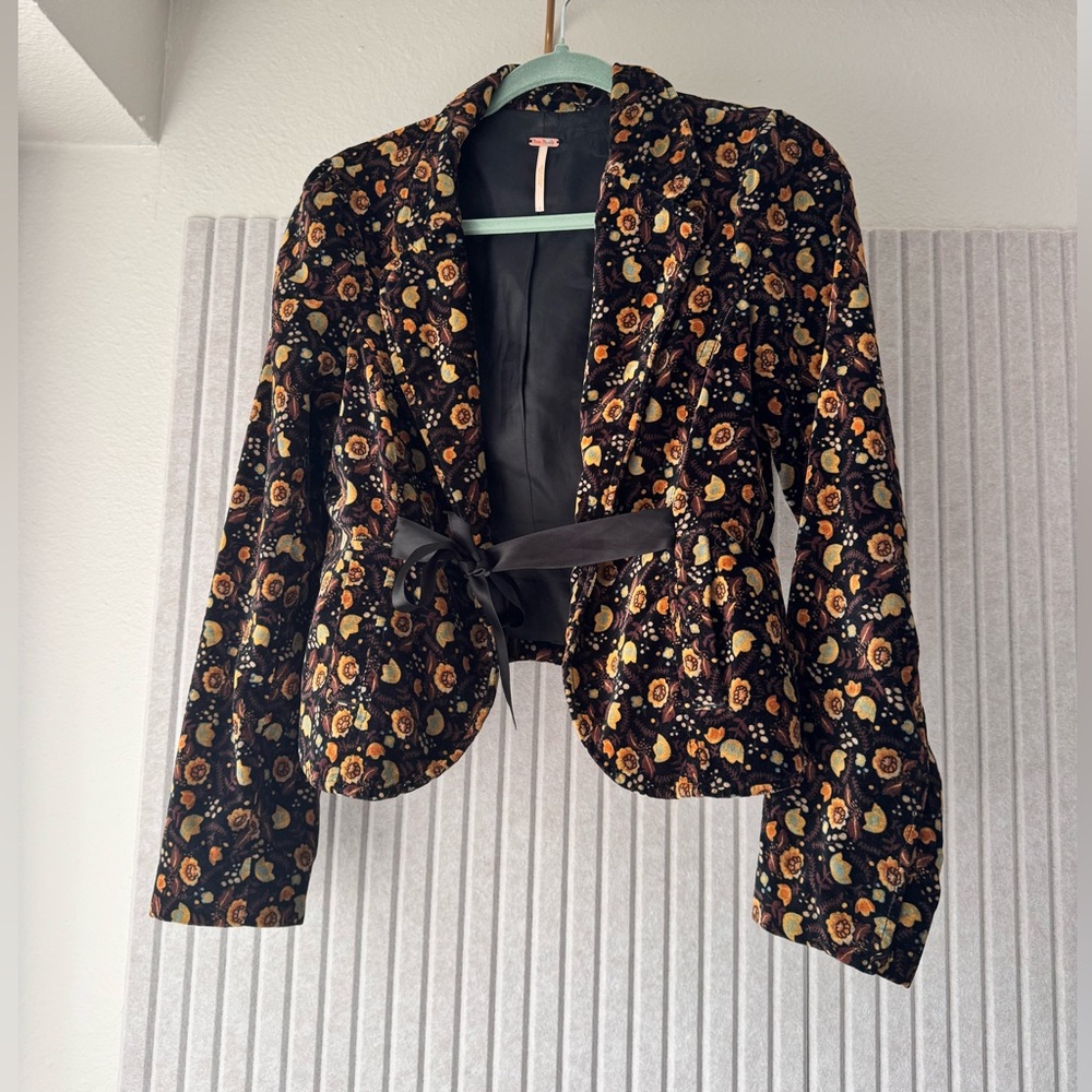Vintage Free People Velvet Blazer S